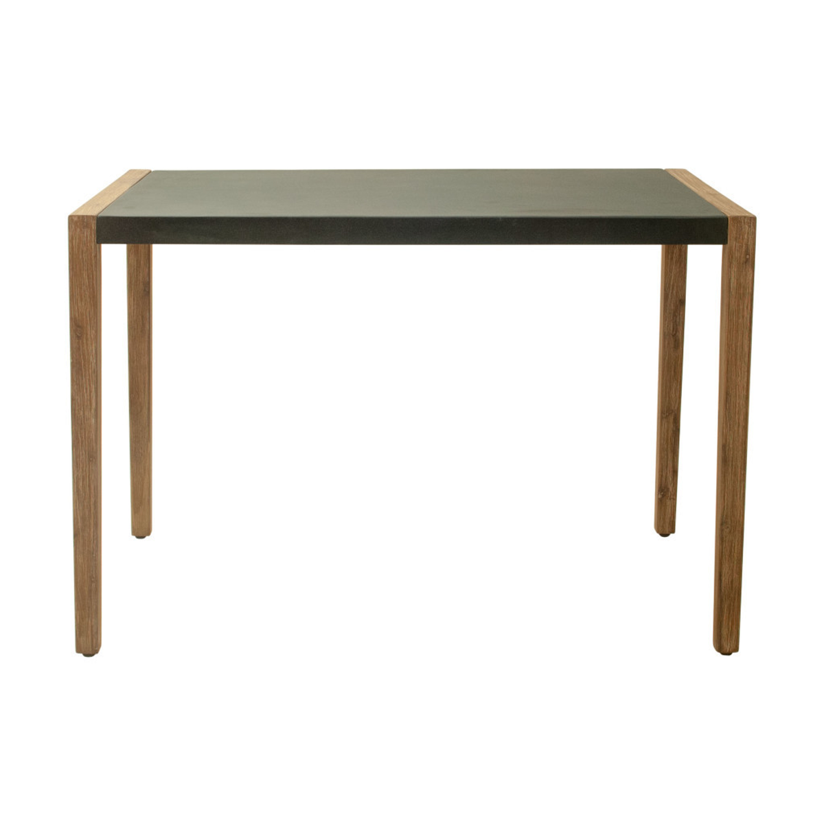 Faux Concrete and Solid Wood Outdoor Bar Table