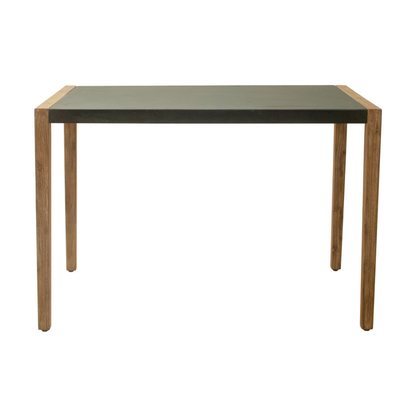 Faux Concrete and Solid Wood Outdoor Bar Table