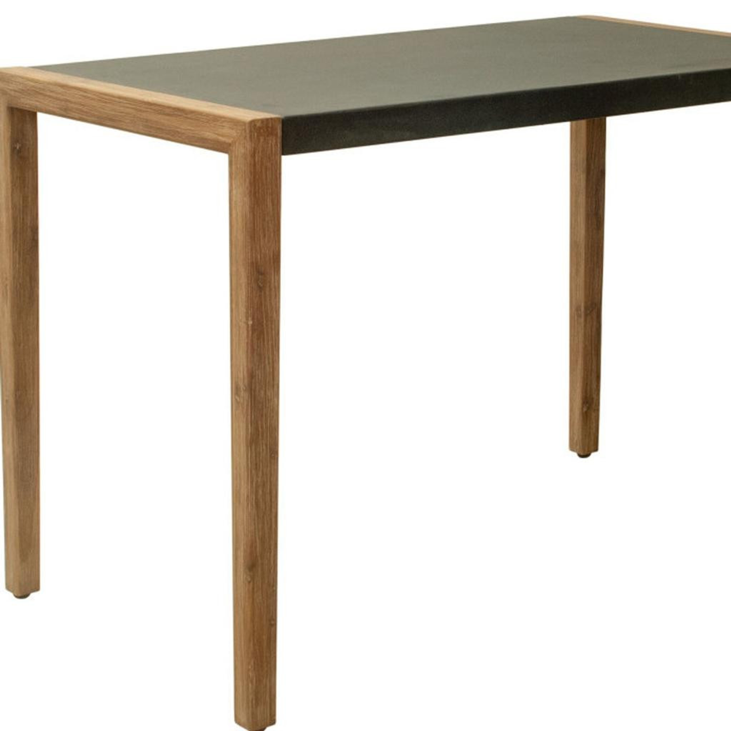 Faux Concrete and Solid Wood Outdoor Bar Table