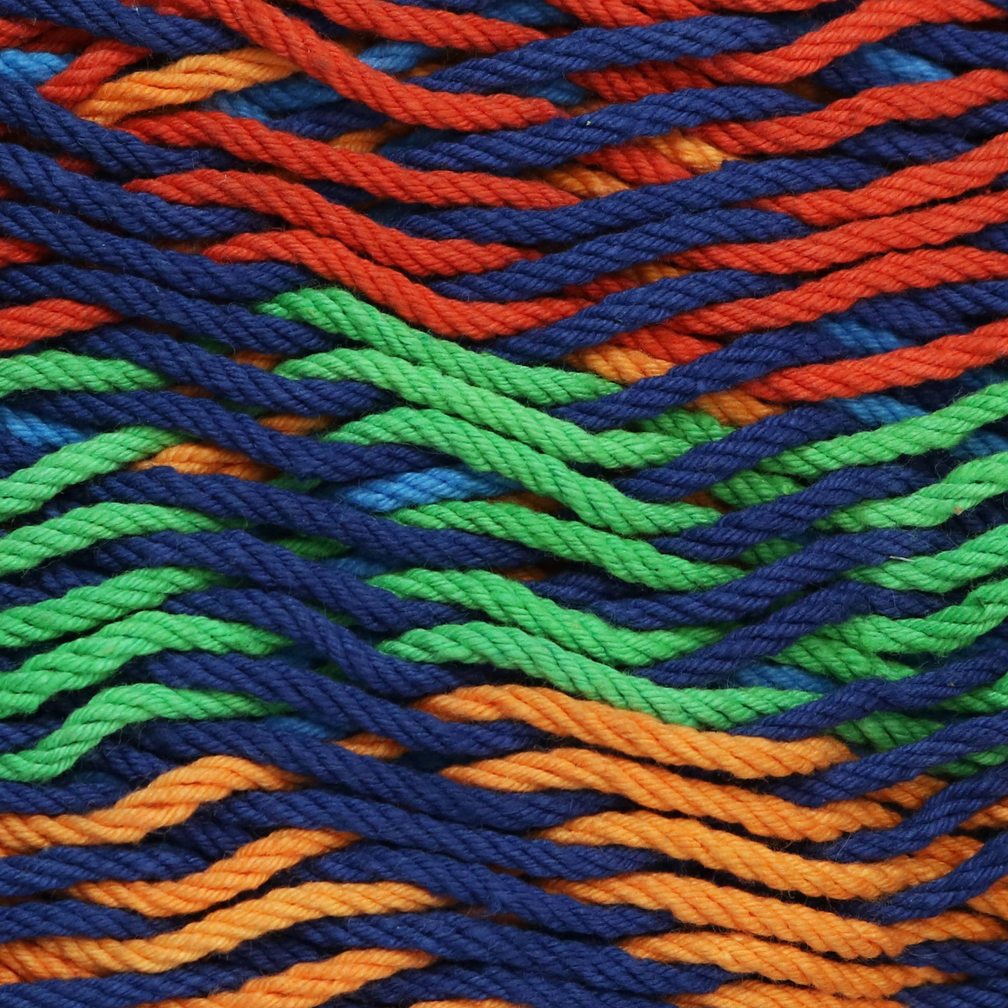 Handwoven Striped Double Hammock - Green, Red and Yellow