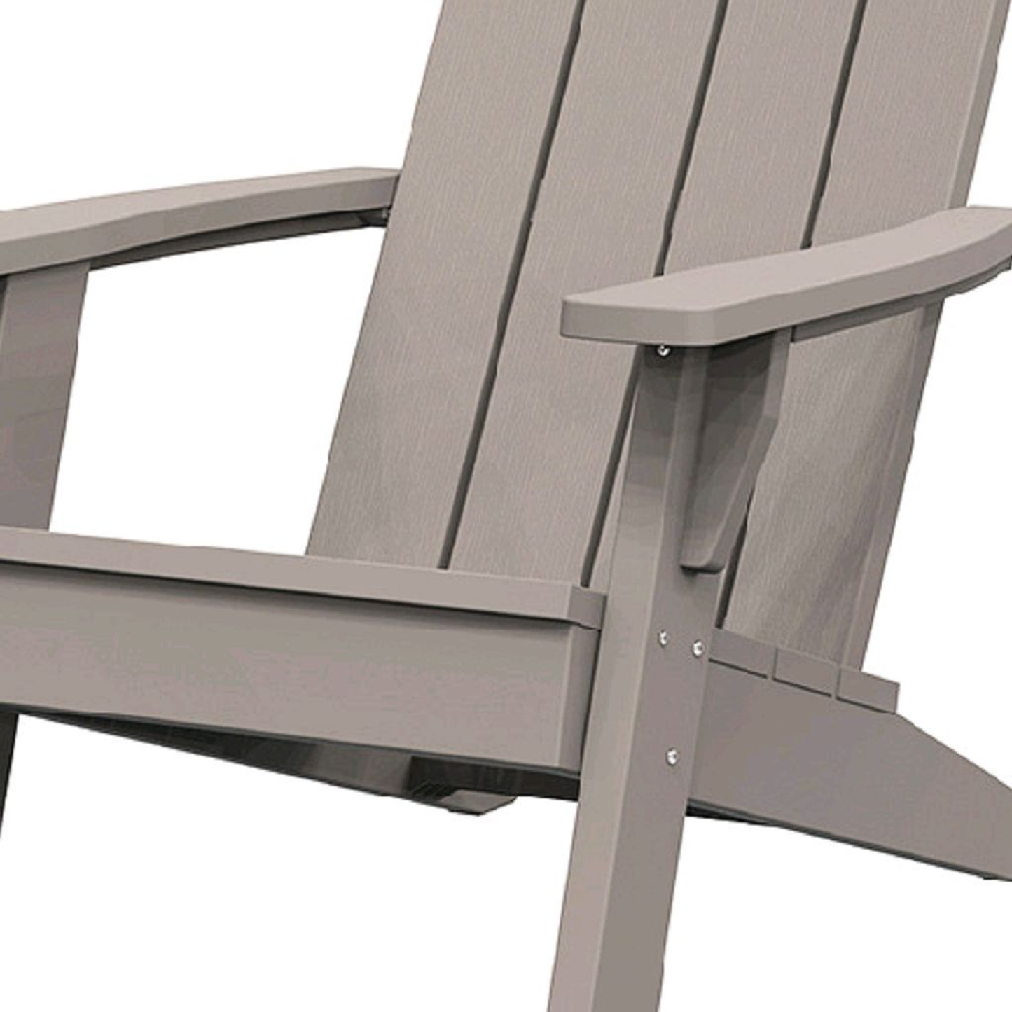 Faux Wood Plastic Adirondack Chair with Storage - Light Brown