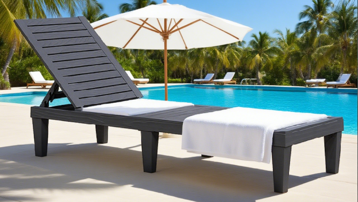 Five Position Adjustable Plastic Outdoor Chaise Lounge