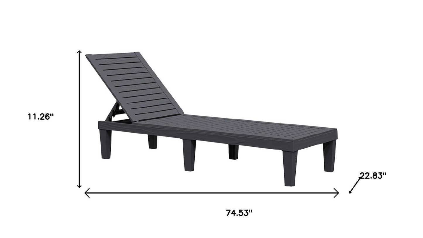 Five Position Adjustable Plastic Outdoor Chaise Lounge