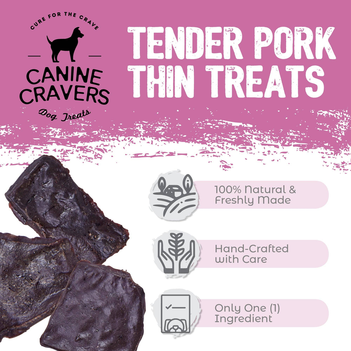 Tender Pork Thins Dog Treats