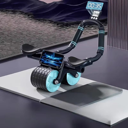 AB Roller Wheel Automatic Rebound Abdominal Muscle Training Push-Up Abdominal Roll Elbow Flat Plate Home Fitness Exercise