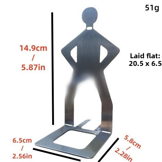 Stainless Steel BBQ Sausage Holder Outdoor Human-Shaped Barbecue Rack