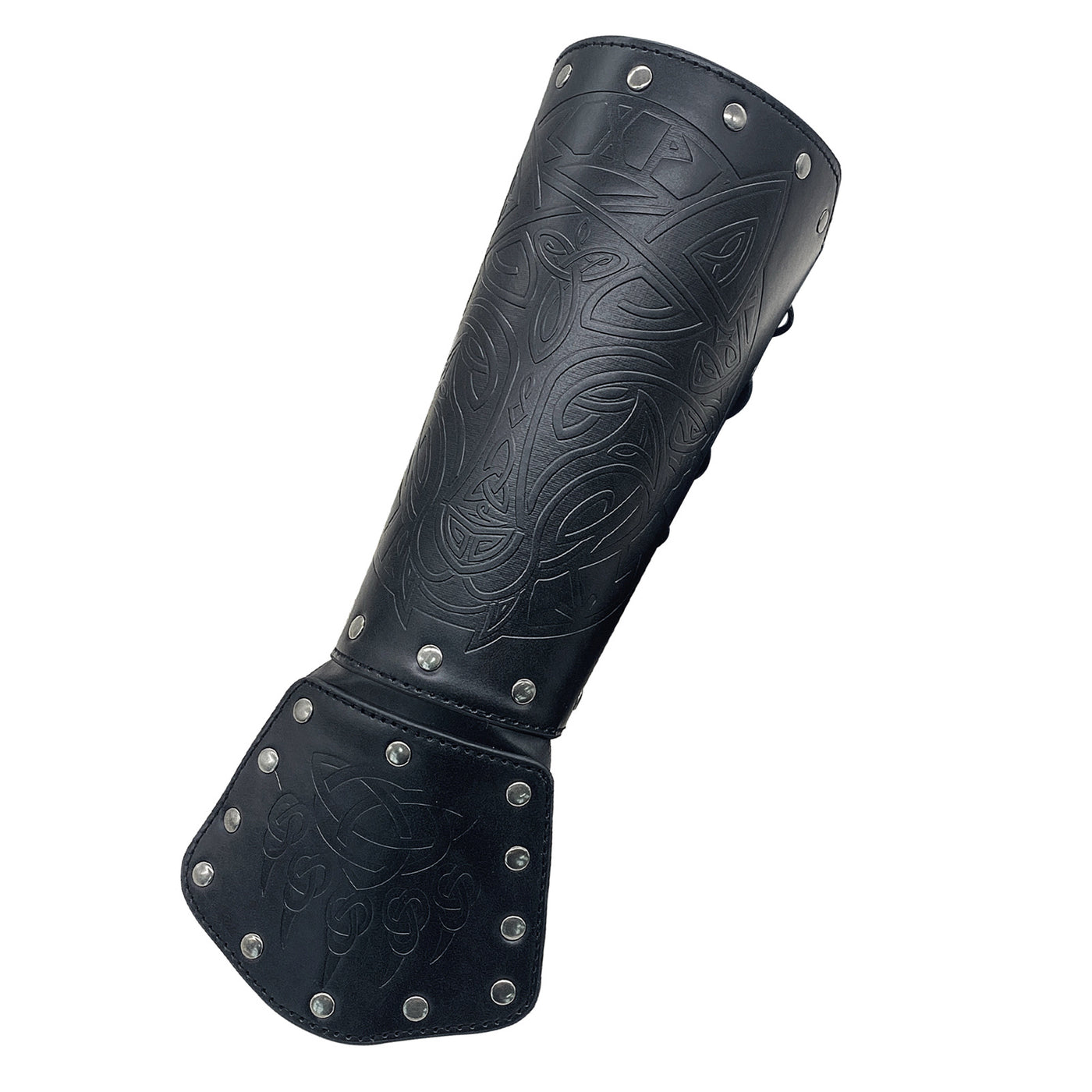 Viking Style Embossed Wolf Head Wrist Bracer