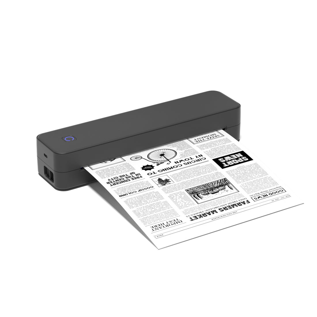 MT80 Portable Bluetooth Thermal Printer in Black and White, image 8 of 9