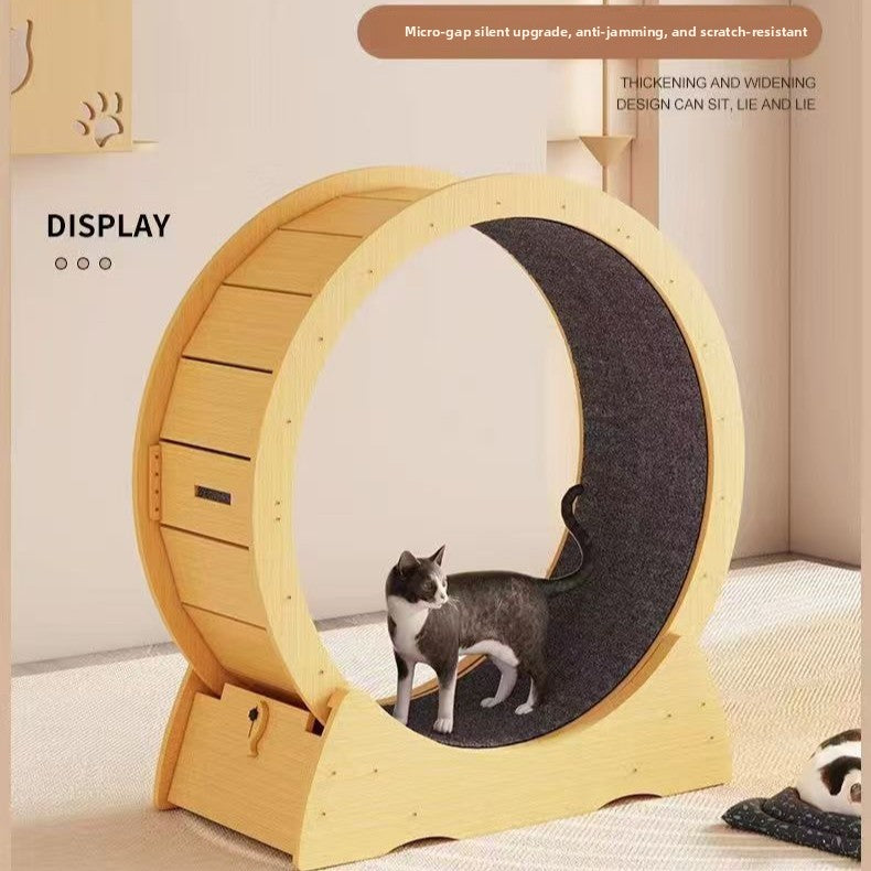 Cat Treadmill Pet Cat Climbing Frame Clearance Cylindrical Roller Silent Sports Fitness Large Cat Toy Cat Running Wheel