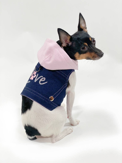 Denim Love Vest-Style Dog Harness