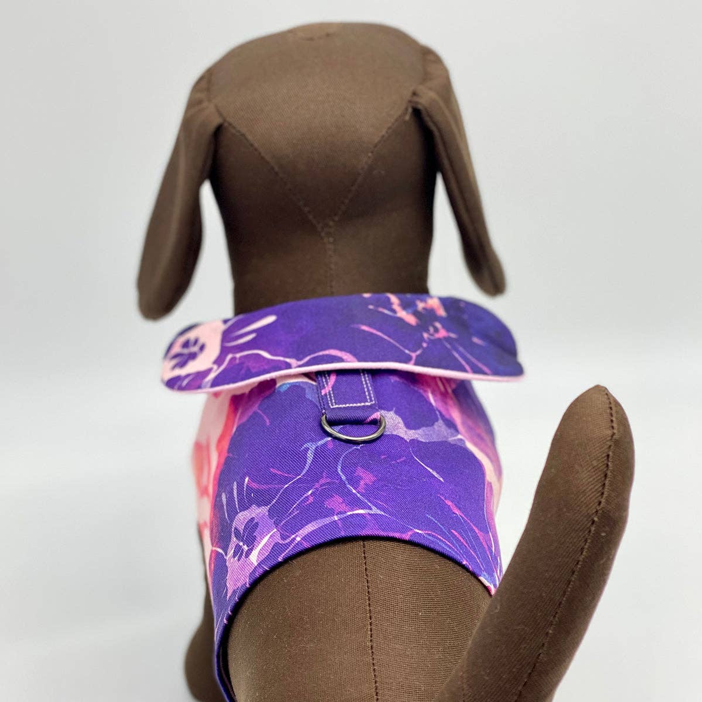 DCNY Purple Hibiscus Dog Harness Vest