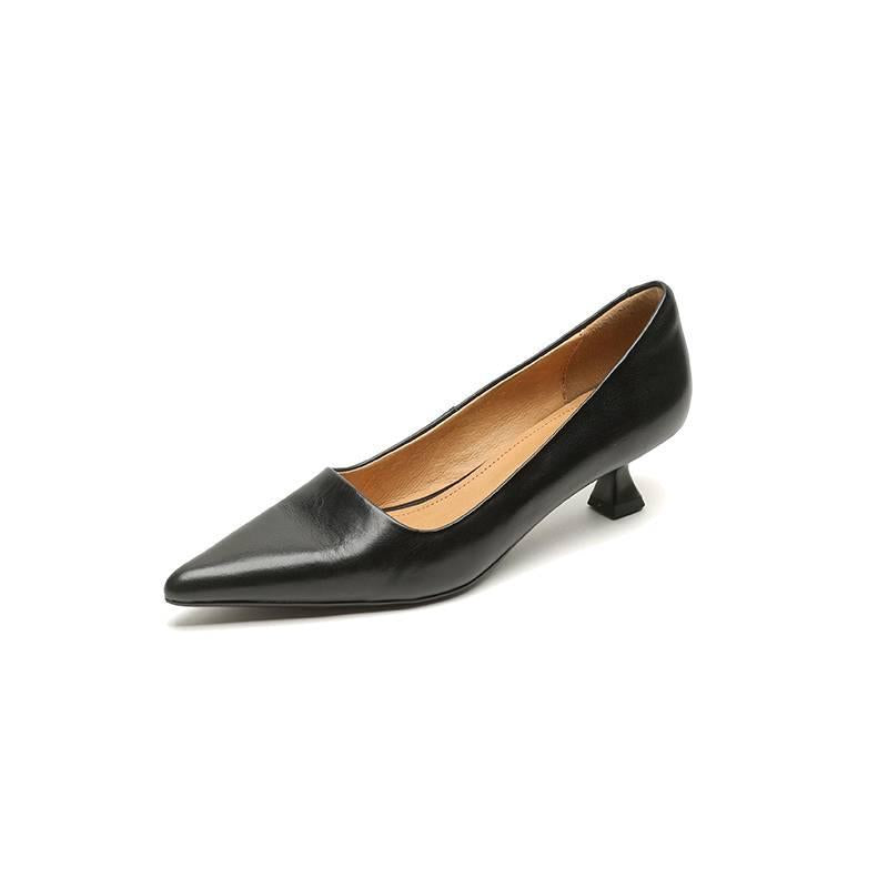 French Style Low Heel Pointed Toe Work Shoes