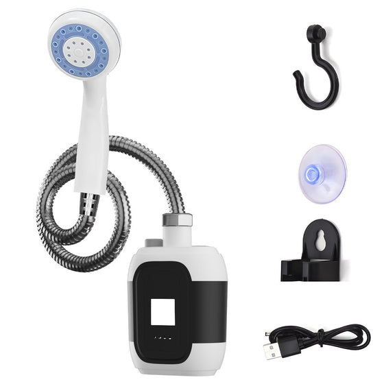 Portable Outdoor Shower with LED Light and Booster Pump Camping Furniture & Gear product image 6