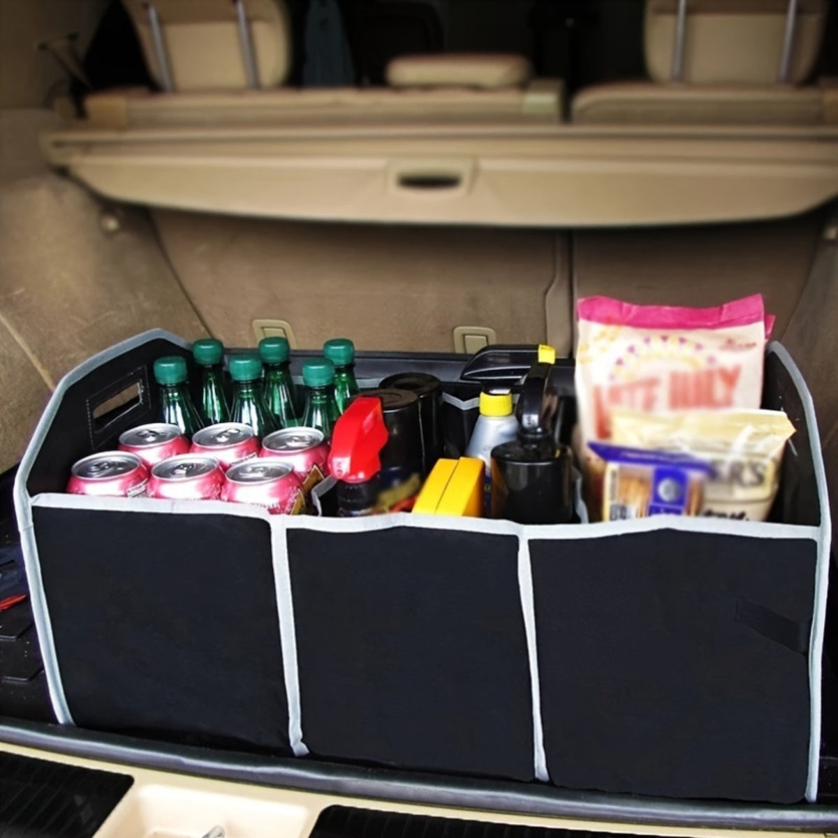 Car trunk organizer waterproof material close-up