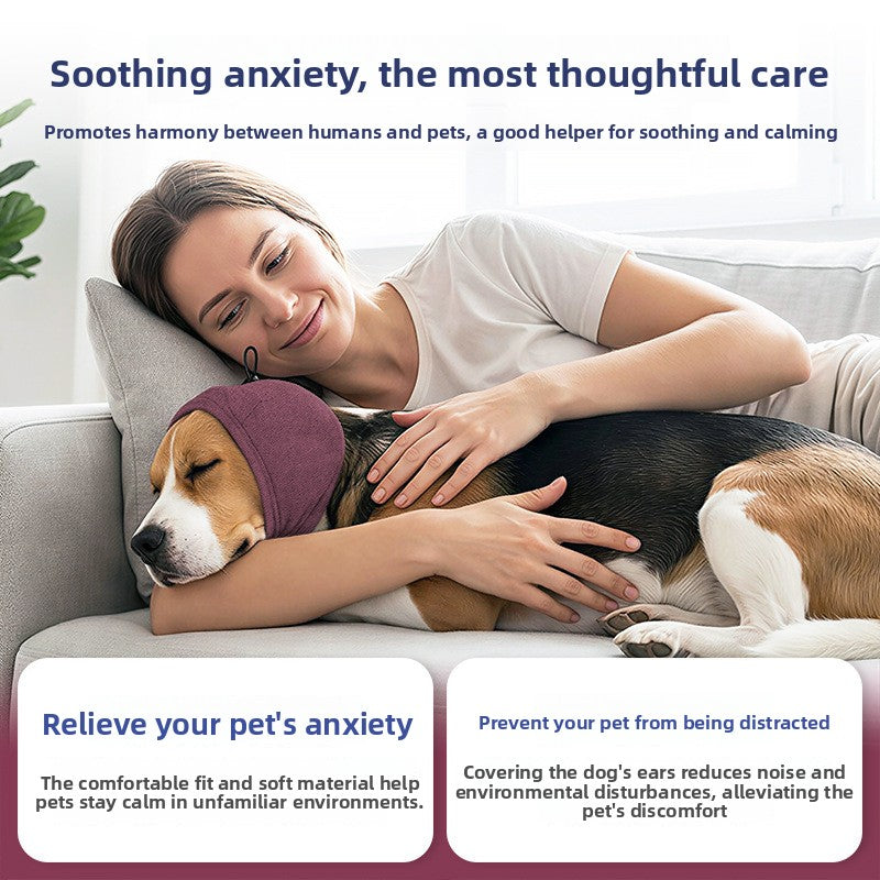 Dog Soundproofing and Noise-Reducing Earmuffs to Prevent Fright, Soothe Emotions, and Protect Against Thunder