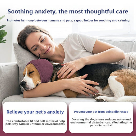 Dog Soundproofing and Noise-Reducing Earmuffs to Prevent Fright, Soothe Emotions, and Protect Against Thunder
