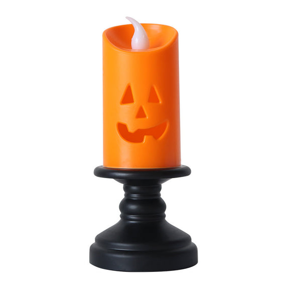 Halloween pumpkin candlestick