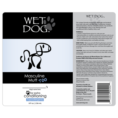 Wet Dog Masculine Mutt Calming Dog Conditioner