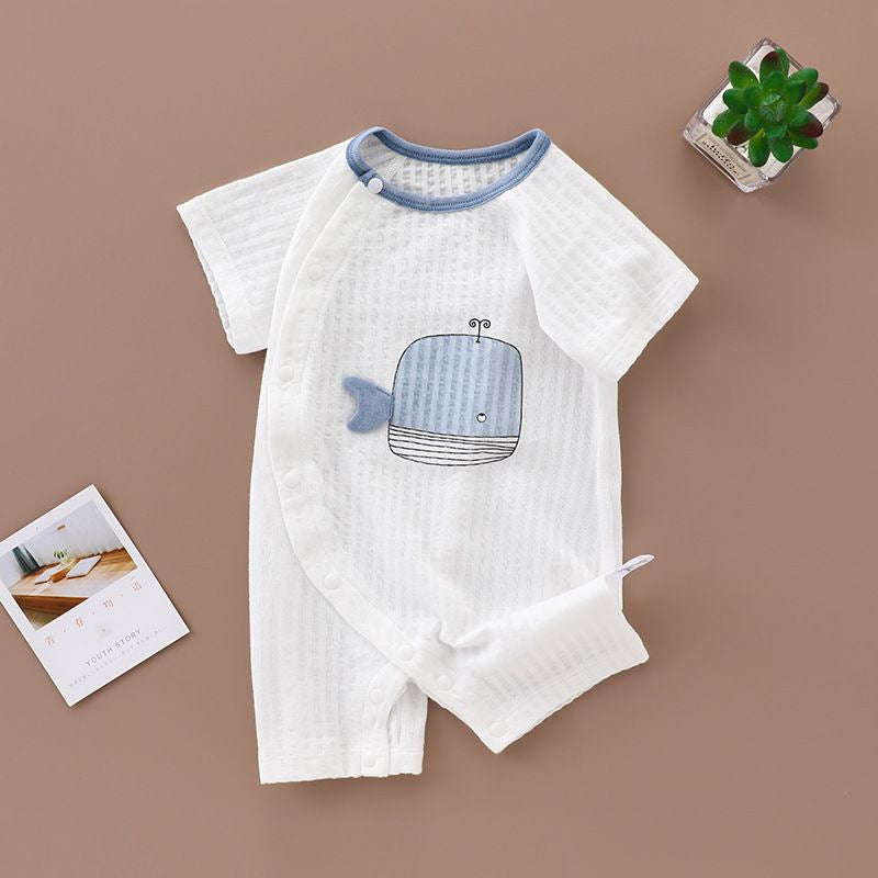 Baby's Short-sleeved Cotton Newborn Body Clothes