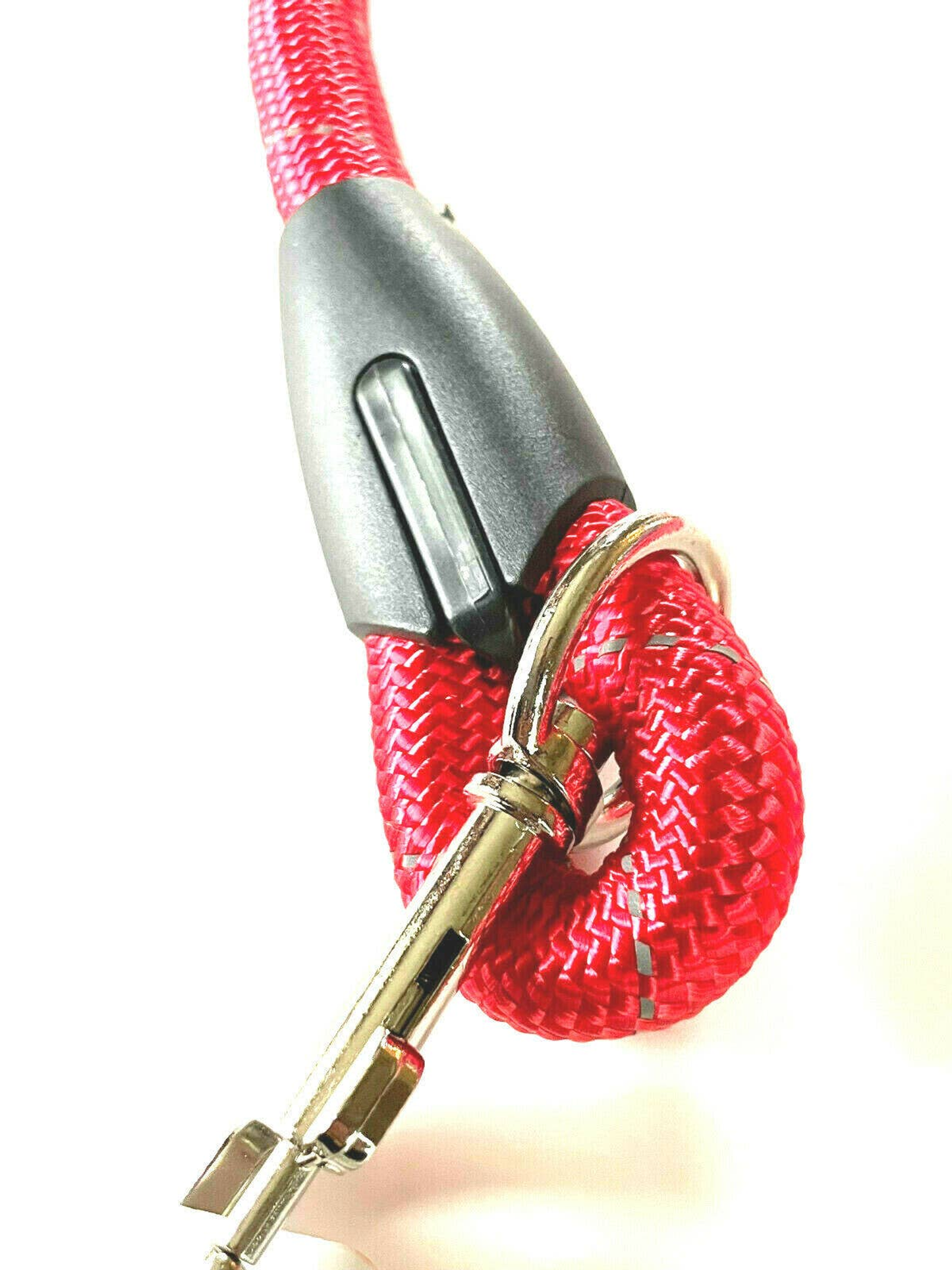 Heavy-Duty Reflective Nylon Rope Dog Leash, 3 ft, Red