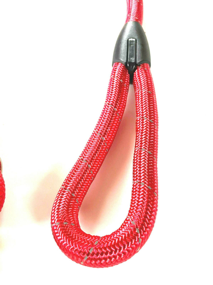 Heavy-Duty Reflective Nylon Rope Dog Leash, 3 ft, Red