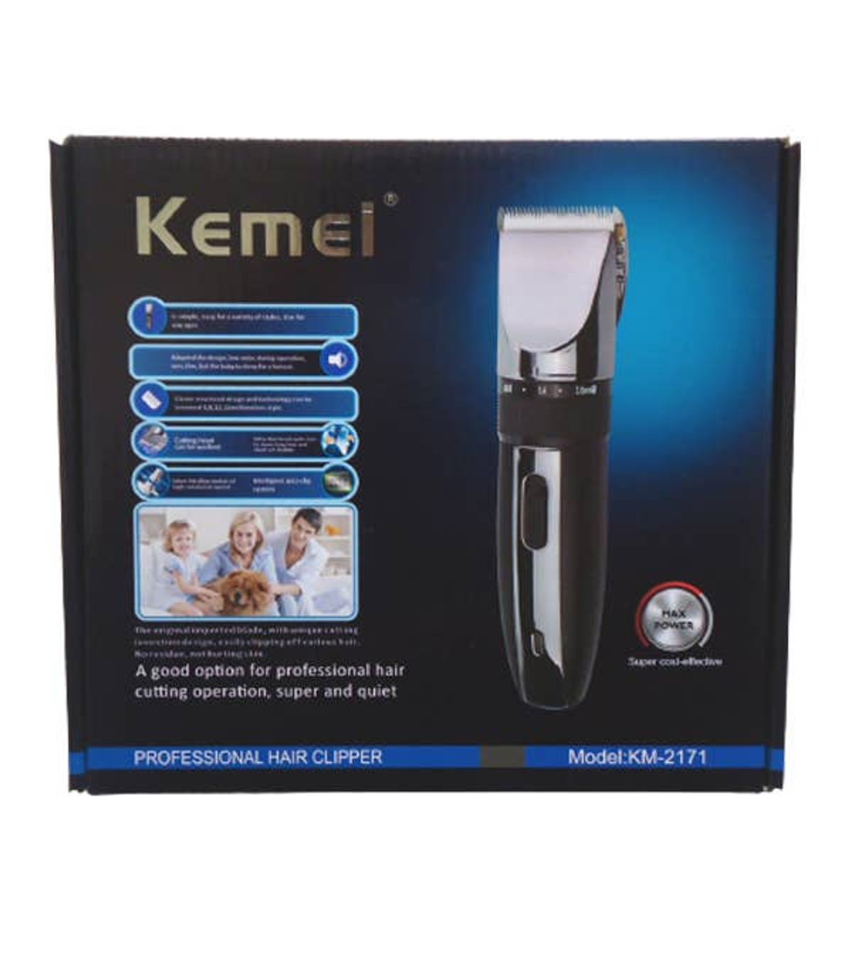 Rechargeable Cordless Pet Grooming Clipper Kit with Combs