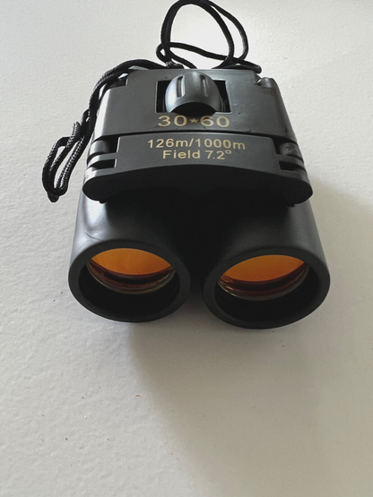 30x60 Compact Folding Binoculars with Case