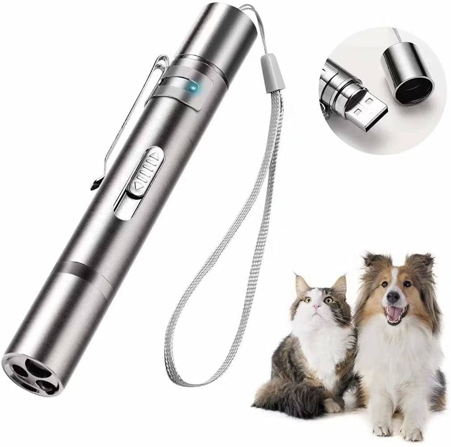 Rechargeable Laser Pointer Cat and Dog Toy 7 Patterns