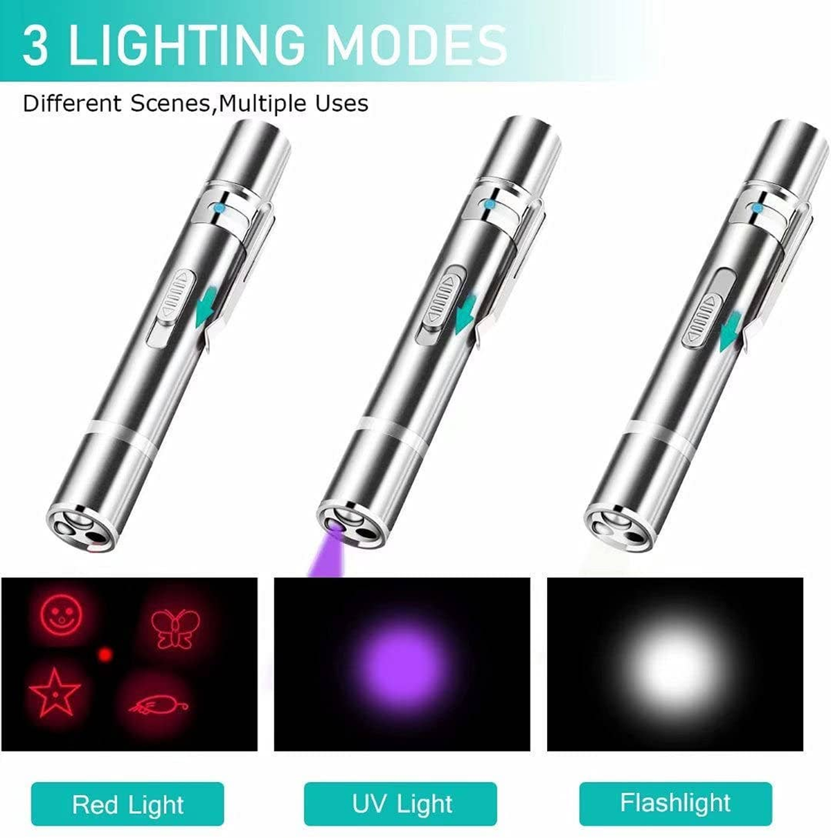 Rechargeable Laser Pointer Cat and Dog Toy 7 Patterns