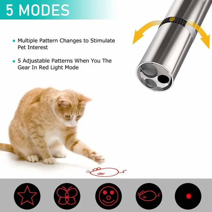 Rechargeable Laser Pointer Cat and Dog Toy 7 Patterns