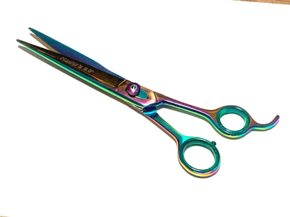 Titanium Dog Grooming Shears 8-Inch Adjustable Multi-Color