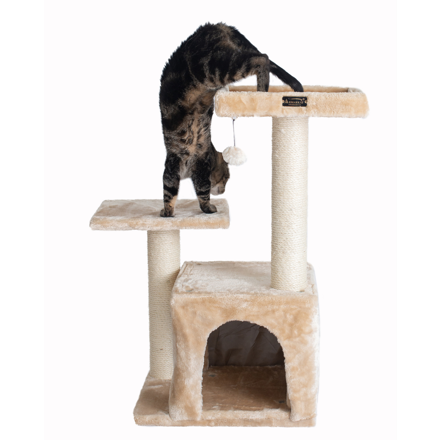 Armarkat Real Wood Classic 32-Inch Cat Tree, Beige