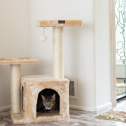 Armarkat Real Wood Classic 32-Inch Cat Tree, Beige