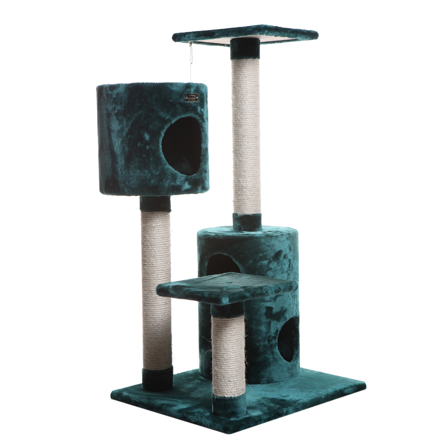 Armarkat Real Wood 43-Inch Green Cat Tree, 2 Condos