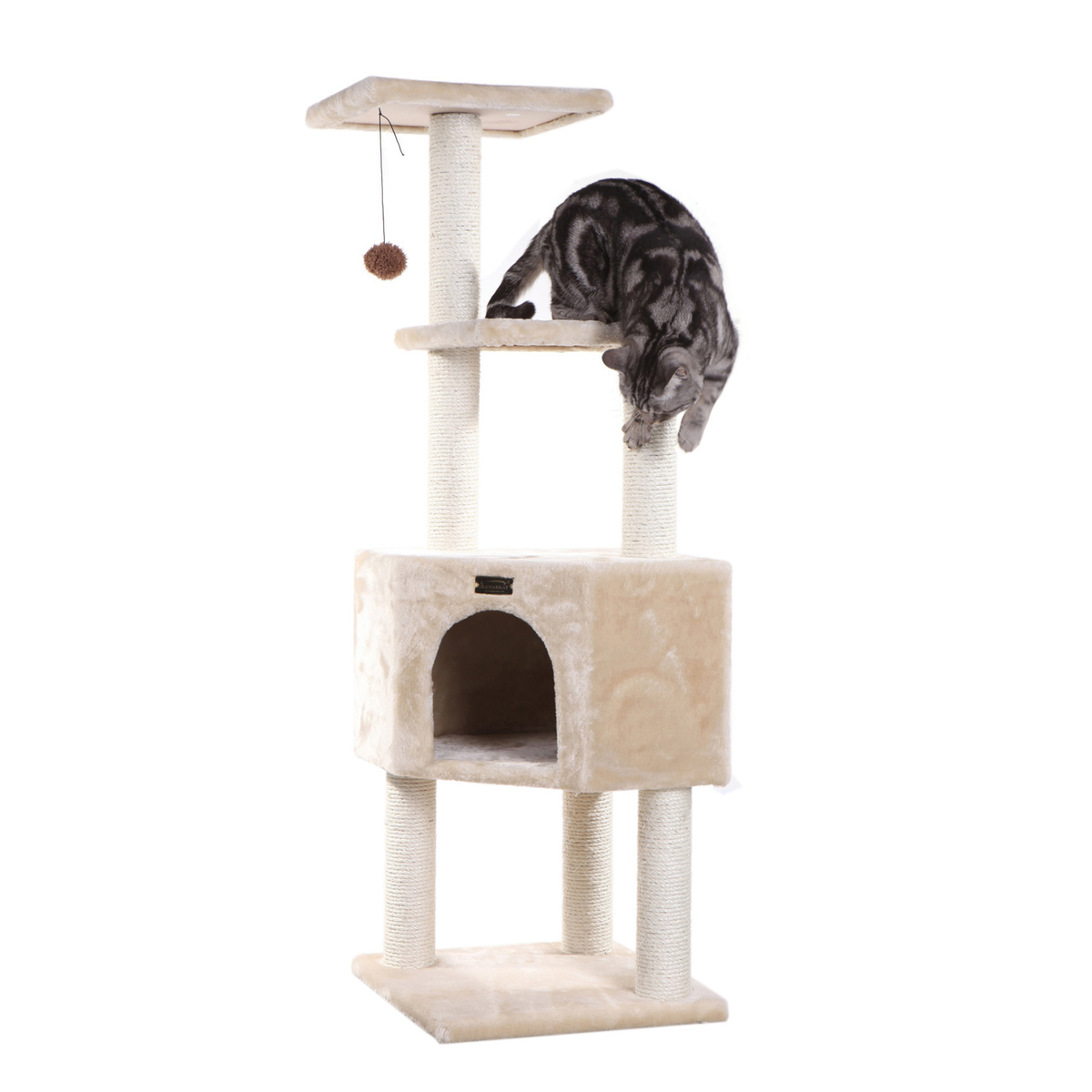 Armarkat 48-inch beige cat tower for kittens