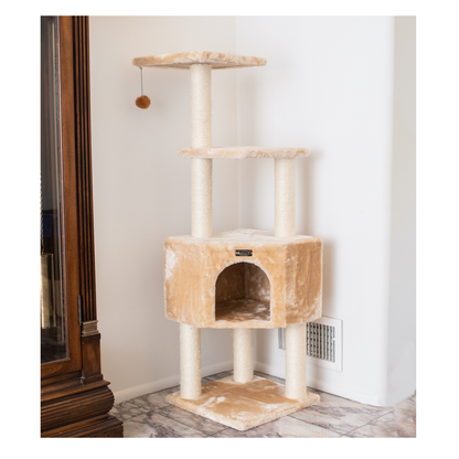Armarkat 48-inch beige cat tower for kittens