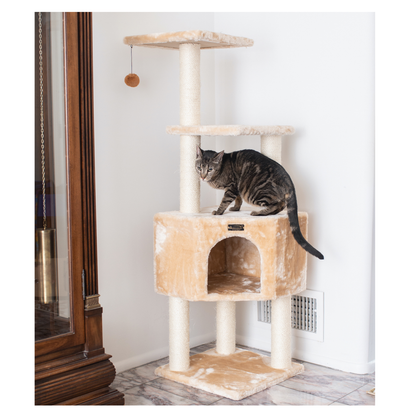 Armarkat 48-inch beige cat tower for kittens