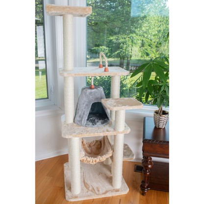 Armarkat Real Wood 65-Inch 6-Level Cat Tree with Hammock