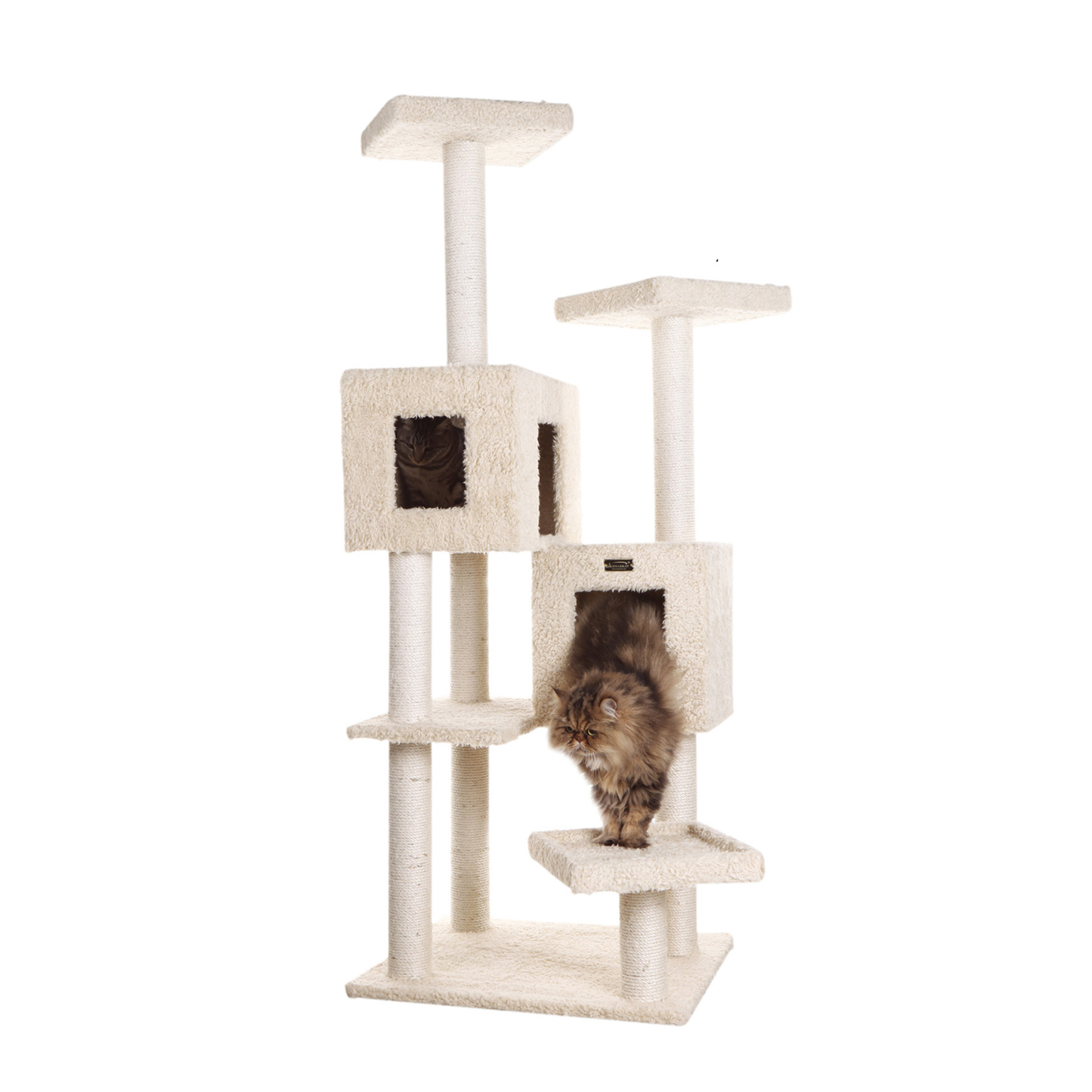 Armarkat multi-level cat tree with two condos