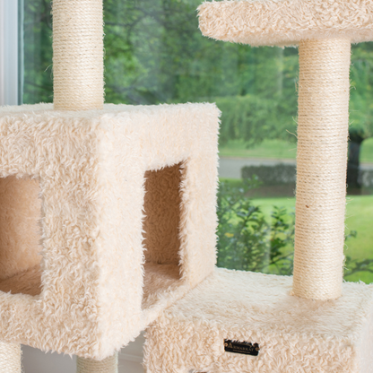 Armarkat multi-level cat tree with two condos