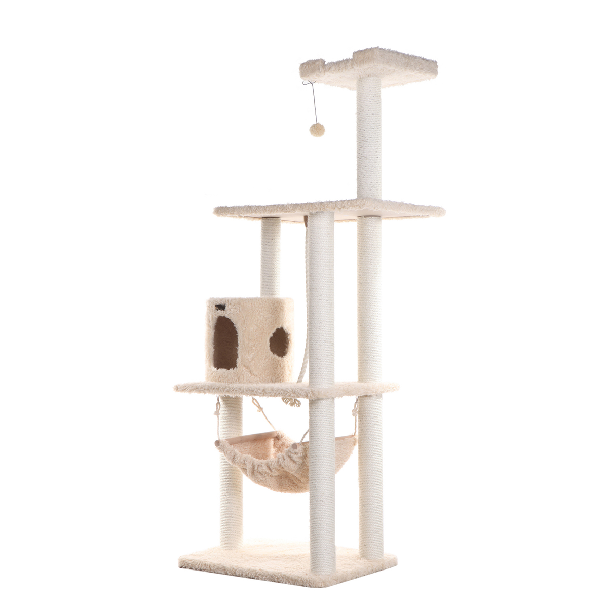 Armarkat Real Wood 70-Inch Beige Multi-Level Cat Tree