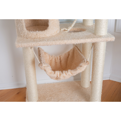 Armarkat Real Wood 70-Inch Beige Multi-Level Cat Tree