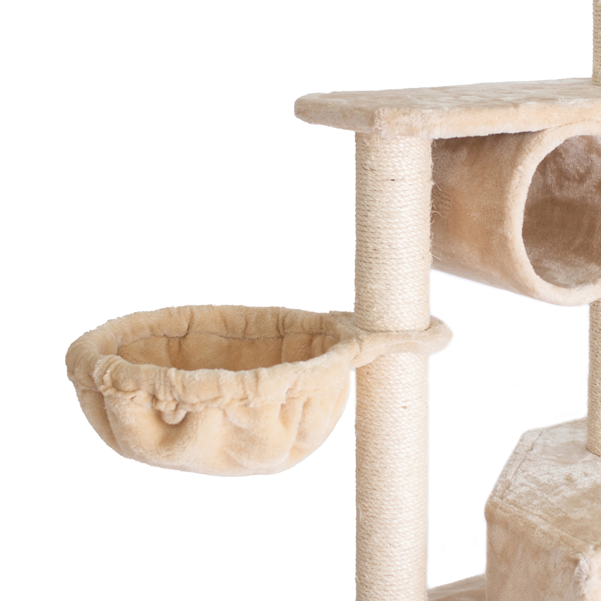 Armarkat Real Wood Beige Classic Cat Tower with Basket
