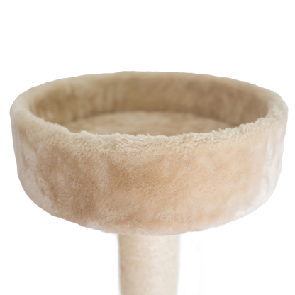 Armarkat Real Wood Beige Classic Cat Tower with Basket