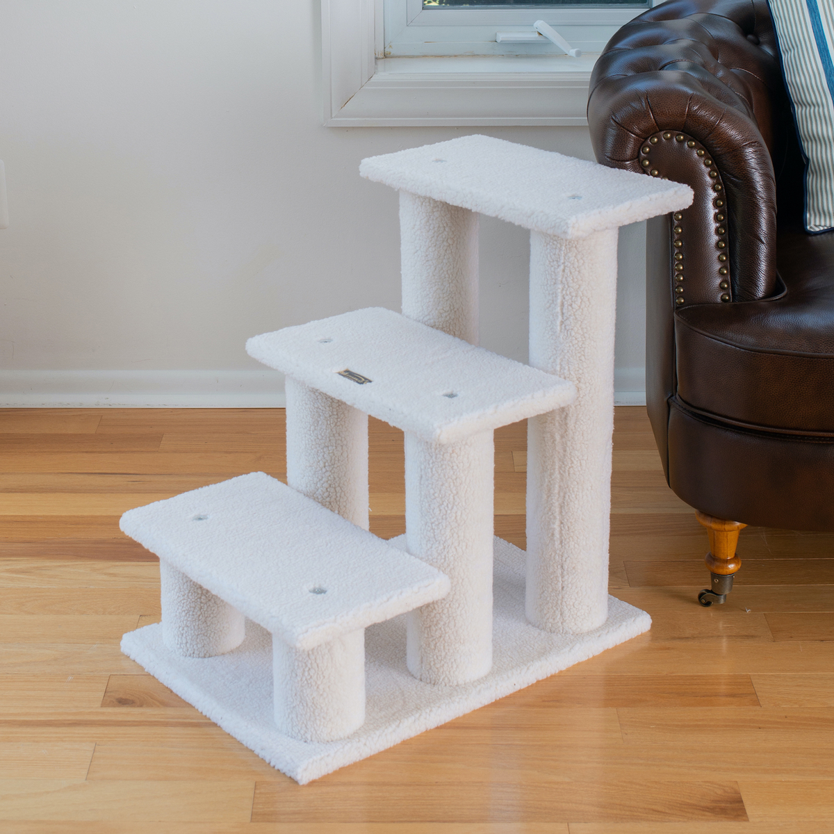 Armarkat 25-inch 3-step pet stairs ramp