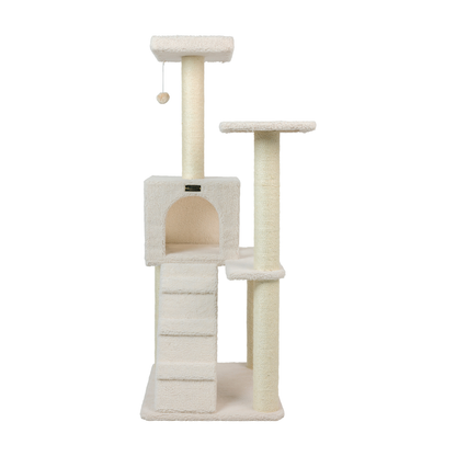 Armarkat 53-Inch Fleece Covered Real Wood Cat Tree
