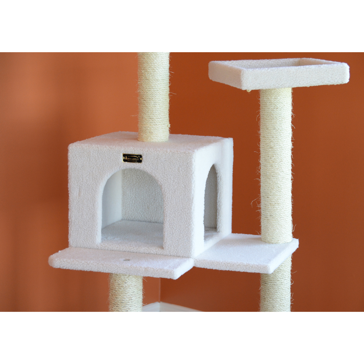 Armarkat Ivory 57-Inch Fleece Covered Cat Tree Climber