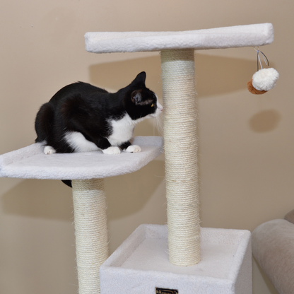 Armarkat Real Wood 62-Inch Ivory 5-Level Cat Tree Condo