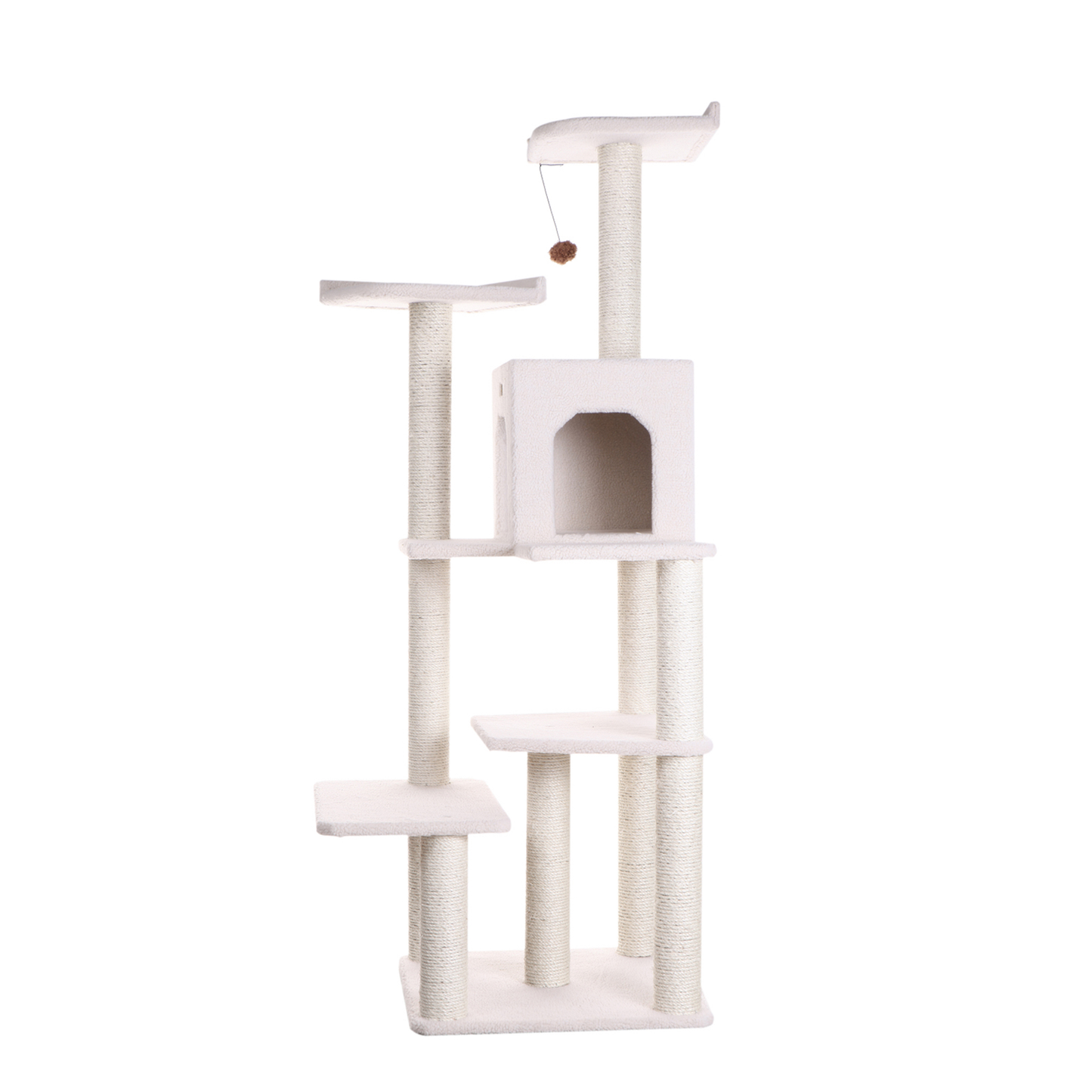 Armarkat Real Wood 68-Inch Ivory 6-Level Cat Tree Condo