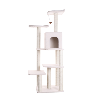 Armarkat Real Wood 68-Inch Ivory 6-Level Cat Tree Condo
